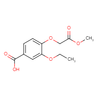 Chemical structure of 3-ethoxy-4-(2-methoxy-2-oxoethoxy)benzoic acid - CSSB00000519585