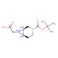 Chemical structure of rac-2-[(1R,6R,7R)-3-[(tert-butoxy)carbonyl]-3-azabicyclo[4.1.0]heptan-7-yl]acetic acid - CSSB20935607449