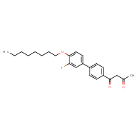 Chemical structure of 1-[3'-fluoro-4'-(octyloxy)-[1,1'-biphenyl]-4-yl]butane-1,3-dione - CSSB00121736102