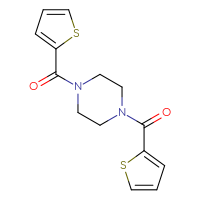 Chemical structure of 1,4-bis(thiophene-2-carbonyl)piperazine - CSSB00026586600