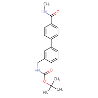 Chemical structure of tert-butyl N-{[4'-(methylcarbamoyl)-[1,1'-biphenyl]-3-yl]methyl}carbamate - CSSB00941688854