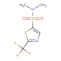 Chemical structure of N,N-dimethyl-2-(trifluoromethyl)-1,3-thiazole-5-sulfonamide - CSSB15025064696
