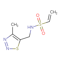 Chemical structure of N-[(4-methyl-1,2,3-thiadiazol-5-yl)methyl]ethene-1-sulfonamide - CSSB00154416487