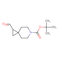 Chemical structure of tert-butyl 1-formyl-6-azaspiro[2.5]octane-6-carboxylate - CSSB00010384234