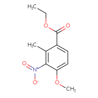 Chemical structure of ethyl 4-methoxy-2-methyl-3-nitrobenzoate - CSSB06270847124