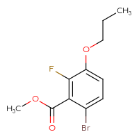Chemical structure of methyl 6-bromo-2-fluoro-3-propoxybenzoate - CSSB06269525843