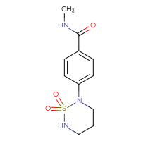 Chemical structure of 4-(1,1-dioxo-1λ⁶,2,6-thiadiazinan-2-yl)-N-methylbenzamide - CSSB01046930064