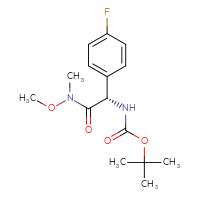 Chemical structure of tert-butyl N-[(S)-(4-fluorophenyl)[methoxy(methyl)carbamoyl]methyl]carbamate - CSSB21151593292