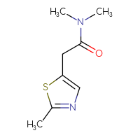 Chemical structure of N,N-dimethyl-2-(2-methyl-1,3-thiazol-5-yl)acetamide - CSSB00114253622