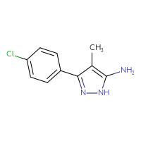 Chemical structure of 3-(4-chlorophenyl)-4-methyl-1H-pyrazol-5-amine - CSSB00011266961