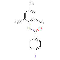 Chemical structure of 4-iodo-N-(2,4,6-trimethylphenyl)benzamide - CSSB00000580434