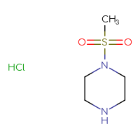 Chemical structure of 1-methanesulfonylpiperazine hydrochloride - CSSB00000707762