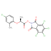 Chemical structure of 4,5,6,7-tetrachloro-1,3-dioxo-2,3-dihydro-1H-isoindol-2-yl (2S)-2-(4-chloro-2-methylphenoxy)propanoate - CSSB20269821562