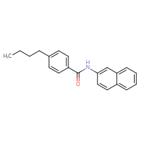 Chemical structure of 4-butyl-N-(naphthalen-2-yl)benzamide - CSSB00121723017