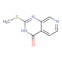 Chemical structure of 2-(methylsulfanyl)-3H,4H-pyrido[3,4-d]pyrimidin-4-one - CSSB00015584618