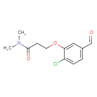 Chemical structure of 3-(2-chloro-5-formylphenoxy)-N,N-dimethylpropanamide - CSSB07175008854
