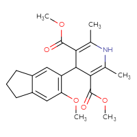 Chemical structure of 3,5-dimethyl 4-(6-methoxy-2,3-dihydro-1H-inden-5-yl)-2,6-dimethyl-1,4-dihydropyridine-3,5-dicarboxylate - CSSB20539824528