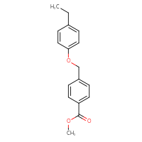 Chemical structure of methyl 4-[(4-ethylphenoxy)methyl]benzoate - CSSB00015197191