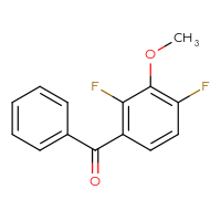 Chemical structure of (2,4-difluoro-3-methoxyphenyl)(phenyl)methanone - CSSB03463594297