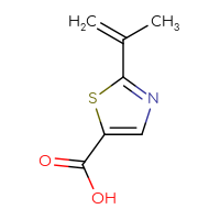 Chemical structure of 2-(prop-1-en-2-yl)-1,3-thiazole-5-carboxylic acid - CSSB02125844167