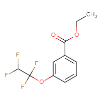 Chemical structure of ethyl 3-(1,1,2,2-tetrafluoroethoxy)benzoate - CSSB00160997416