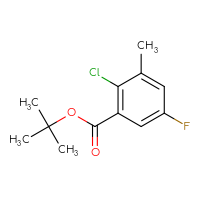 Chemical structure of tert-butyl 2-chloro-5-fluoro-3-methylbenzoate - CSSB14924420067
