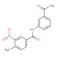 Chemical structure of N-(3-acetylphenyl)-4-methyl-3-nitrobenzamide - CSSB00015184857