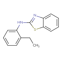 Chemical structure of N-(2-ethylphenyl)-1,3-benzothiazol-2-amine - CSSB00000602593