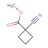 Chemical structure of methyl 1-cyanocyclobutane-1-carboxylate - CSSB00000697738