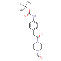 Chemical structure of tert-butyl N-{4-[2-(4-formylpiperazin-1-yl)-2-oxoethyl]phenyl}carbamate - CSSB00000736789