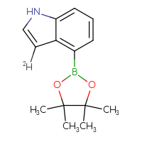 Chemical structure of 4-(4,4,5,5-tetramethyl-1,3,2-dioxaborolan-2-yl)(3-²H)-1H-indole - CSSB14831789905