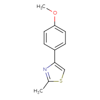 Chemical structure of 4-(4-methoxyphenyl)-2-methyl-1,3-thiazole - CSSB00000169003