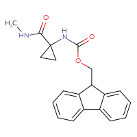Chemical structure of (9H-fluoren-9-yl)methyl N-[1-(methylcarbamoyl)cyclopropyl]carbamate - CSSB00113619595