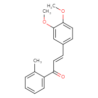 Chemical structure of (2E)-3-(3,4-dimethoxyphenyl)-1-(2-methylphenyl)prop-2-en-1-one - CSSB06629246820