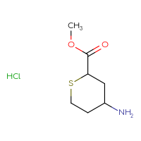 Chemical structure of methyl 4-aminothiane-2-carboxylate hydrochloride - CSSB14929131551