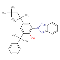 Chemical structure of 2-(2H-1,2,3-benzotriazol-2-yl)-6-(2-phenylpropan-2-yl)-4-(2,4,4-trimethylpentan-2-yl)phenol - CSSB00020675462