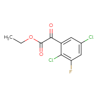 Chemical structure of ethyl 2-(2,5-dichloro-3-fluorophenyl)-2-oxoacetate - CSSB00011084635