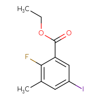 Chemical structure of ethyl 2-fluoro-5-iodo-3-methylbenzoate - CSSB00012928941