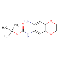 Chemical structure of tert-butyl N-(7-amino-2,3-dihydro-1,4-benzodioxin-6-yl)carbamate - CSSB00000684705