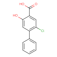 Chemical structure of 2-chloro-5-hydroxy-[1,1'-biphenyl]-4-carboxylic acid - CSSB00103146564
