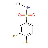 Chemical structure of 3,4-difluoro-N-methylbenzene-1-sulfonamide - CSSB00000165116