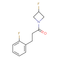 Chemical structure of 1-(3-fluoroazetidin-1-yl)-3-(2-fluorophenyl)propan-1-one - CSSB00065313312