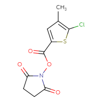 Chemical structure of 2,5-dioxopyrrolidin-1-yl 5-chloro-4-methylthiophene-2-carboxylate - CSSB02153715575