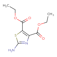 Chemical structure of 4,5-diethyl 2-amino-1,3-thiazole-4,5-dicarboxylate - CSSB00000023181