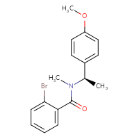Chemical structure of 2-bromo-N-[(1R)-1-(4-methoxyphenyl)ethyl]-N-methylbenzamide - CSSB15356069185