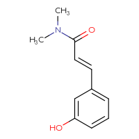 Chemical structure of (2E)-3-(3-hydroxyphenyl)-N,N-dimethylprop-2-enamide - CSSB09890369389