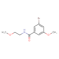 Chemical structure of 3-bromo-5-methoxy-N-(2-methoxyethyl)benzamide - CSSB01994922704