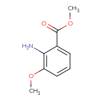 Chemical structure of methyl 2-amino-3-methoxybenzoate - CSSB00000694847