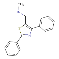 Chemical structure of [(2,4-diphenyl-1,3-thiazol-5-yl)methyl](methyl)amine - CSSB00020605425