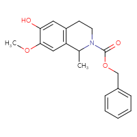 Chemical structure of benzyl 6-hydroxy-7-methoxy-1-methyl-1,2,3,4-tetrahydroisoquinoline-2-carboxylate - CSSB03496567277
